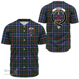 Scottish Ogilvie of Airlie Ancient Clan Tartan Baseball Jersey - Crest Classic Scottish Plaid Tartan Plaid