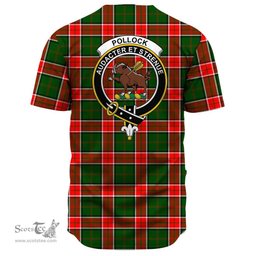 Scottish Pollock Modern Clan Tartan Baseball Jersey - Crest Classic Scottish Plaid Tartan Plaid