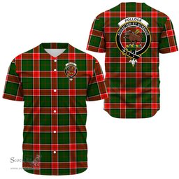 Scottish Pollock Modern Clan Tartan Baseball Jersey - Crest Classic Scottish Plaid Tartan Plaid