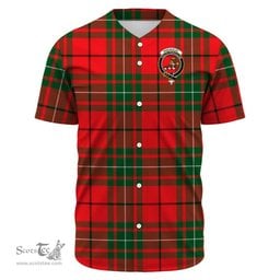 Scottish MacAulay Modern Clan Tartan Baseball Jersey - Crest Classic Scottish Plaid Tartan Plaid