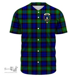 Scottish Sempill Modern Clan Tartan Baseball Jersey - Crest Classic Scottish Plaid Tartan Plaid