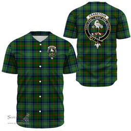 Scottish Cranstoun Clan Tartan Baseball Jersey - Crest Classic Scottish Plaid Tartan Plaid