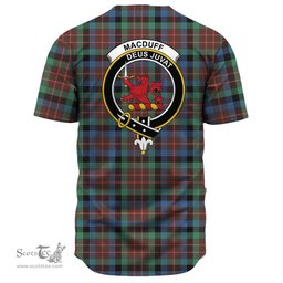 Scottish MacDuff Hunting Ancient Clan Tartan Baseball Jersey - Crest Classic Scottish Plaid Tartan Plaid