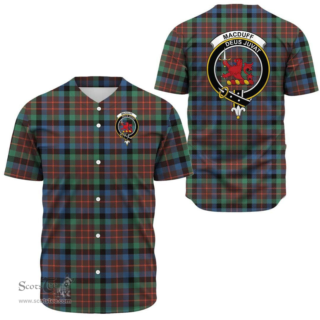 Scottish MacDuff Hunting Ancient Clan Tartan Baseball Jersey - Crest Classic Scottish Plaid Tartan Plaid