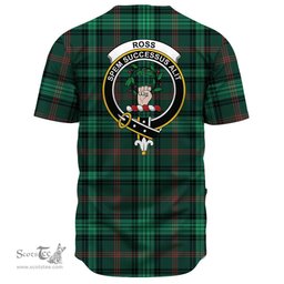 Scottish Ross Hunting Modern Clan Tartan Baseball Jersey - Crest Classic Scottish Plaid Tartan Plaid