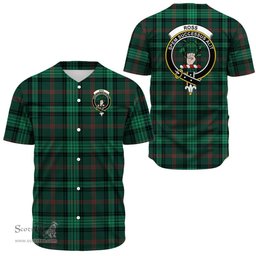 Scottish Ross Hunting Modern Clan Tartan Baseball Jersey - Crest Classic Scottish Plaid Tartan Plaid