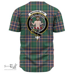 Scottish MacFarlane Hunting Ancient Clan Tartan Baseball Jersey - Crest Classic Scottish Plaid Tartan Plaid