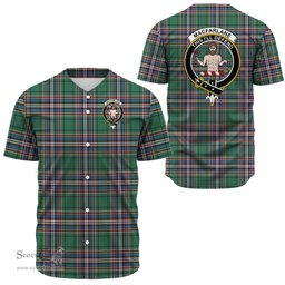 Scottish MacFarlane Hunting Ancient Clan Tartan Baseball Jersey - Crest Classic Scottish Plaid Tartan Plaid