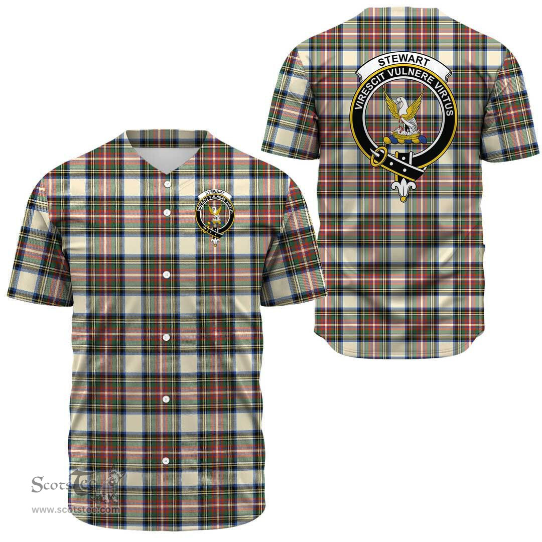 Scottish Stewart Dress Ancient Clan Tartan Baseball Jersey - Crest Classic Scottish Plaid Tartan Plaid