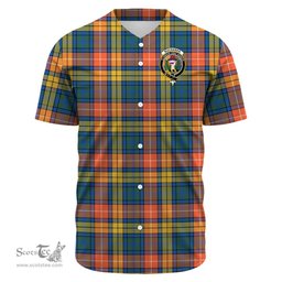 Scottish Buchanan Ancient Clan Tartan Baseball Jersey - Crest Classic Scottish Plaid Tartan Plaid