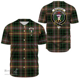 Scottish Buchanan Hunting Clan Tartan Baseball Jersey - Crest Classic Scottish Plaid Tartan Plaid
