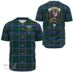 Scottish Cockburn Ancient Clan Tartan Baseball Jersey - Crest Classic Scottish Plaid Tartan Plaid