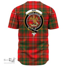 Scottish Hay Modern Clan Tartan Baseball Jersey - Crest Classic Scottish Plaid Tartan Plaid