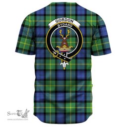 Scottish Gordon Old Ancient Clan Tartan Baseball Jersey - Crest Classic Scottish Plaid Tartan Plaid