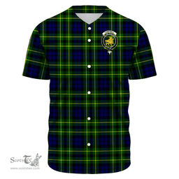 Scottish Campbell of Breadalbane Modern Clan Tartan Baseball Jersey - Crest Classic Scottish Plaid Tartan Plaid