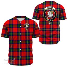 Scottish Ruthven Modern Clan Tartan Baseball Jersey - Crest Classic Scottish Plaid Tartan Plaid