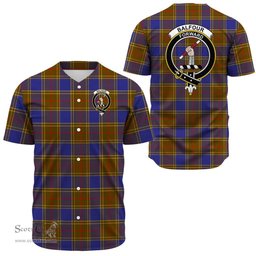 Scottish Balfour Modern Clan Tartan Baseball Jersey - Crest Classic Scottish Plaid Tartan Plaid