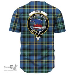 Scottish Weir Ancient Clan Tartan Baseball Jersey - Crest Classic Scottish Plaid Tartan Plaid