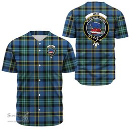 Scottish Weir Ancient Clan Tartan Baseball Jersey - Crest Classic Scottish Plaid Tartan Plaid