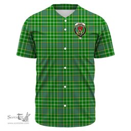 Scottish Currie Clan Tartan Baseball Jersey - Crest Classic Scottish Plaid Tartan Plaid