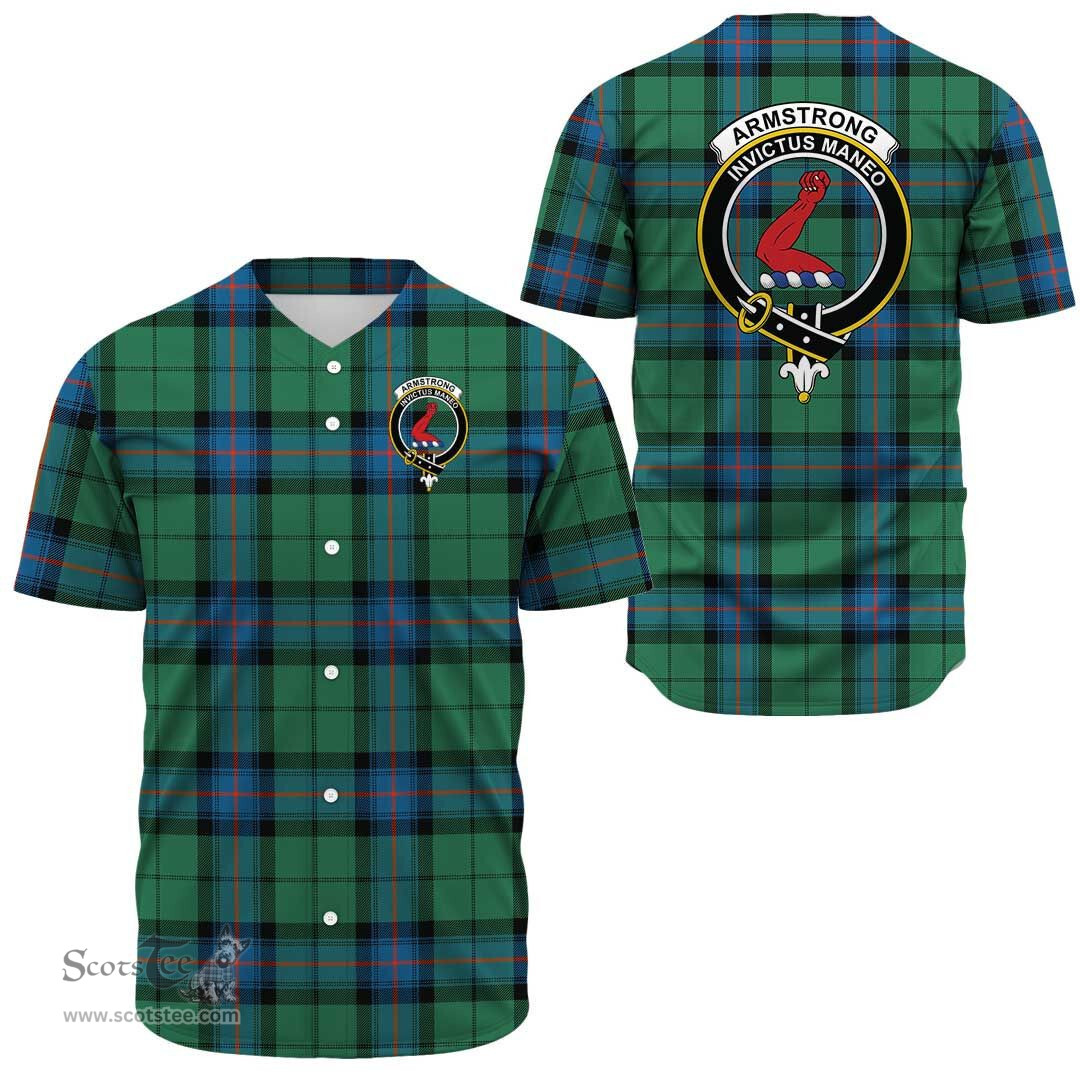 Scottish Armstrong Ancient Clan Tartan Baseball Jersey - Crest Classic Scottish Plaid Tartan Plaid