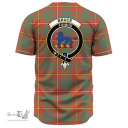 Scottish Bruce Ancient Clan Tartan Baseball Jersey - Crest Classic Scottish Plaid Tartan Plaid