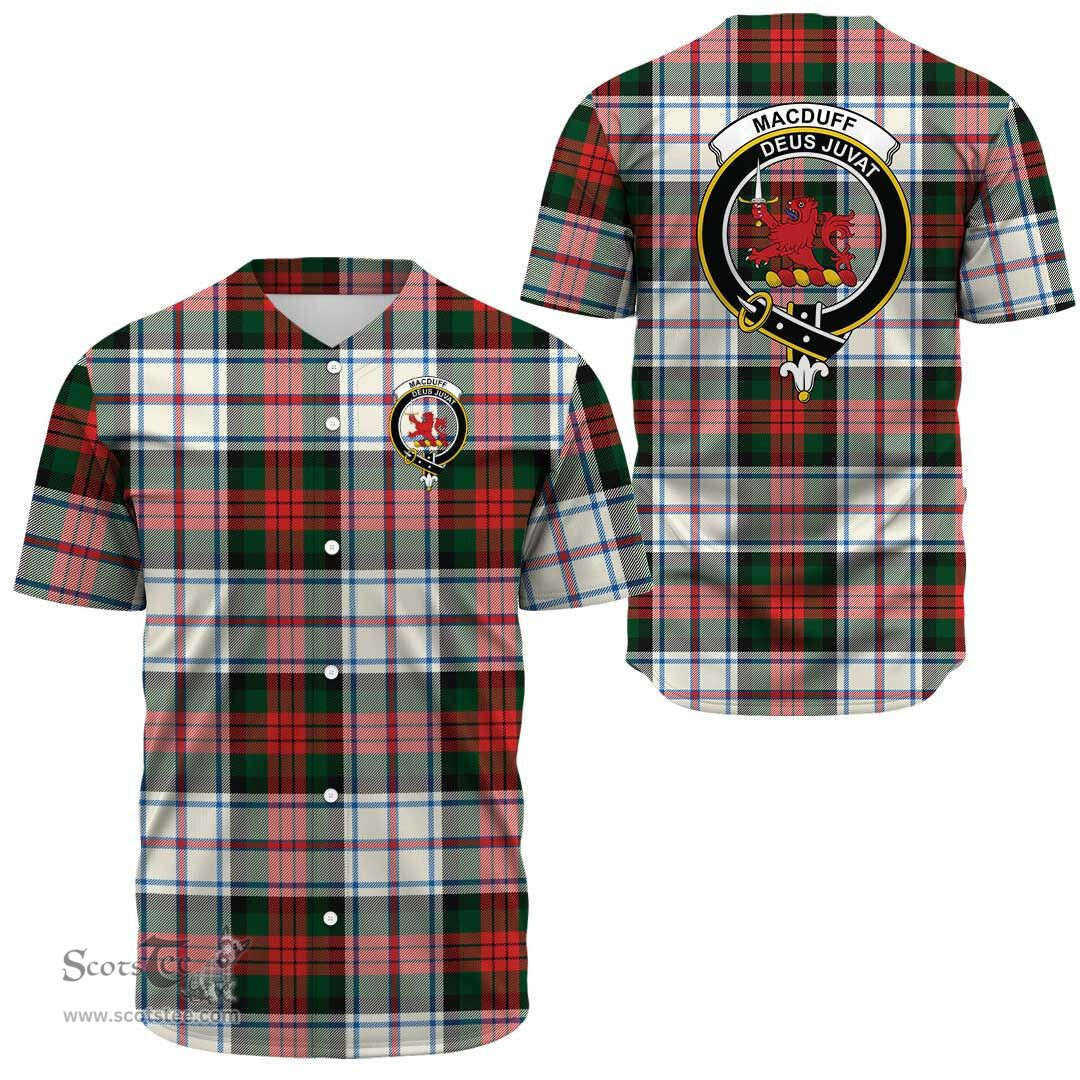 Scottish MacDuff Dress Modern Clan Tartan Baseball Jersey - Crest Classic Scottish Plaid Tartan Plaid