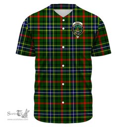 Scottish Bisset Clan Tartan Baseball Jersey - Crest Classic Scottish Plaid Tartan Plaid
