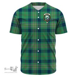 Scottish Kennedy Ancient Clan Tartan Baseball Jersey - Crest Classic Scottish Plaid Tartan Plaid