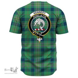 Scottish Kennedy Ancient Clan Tartan Baseball Jersey - Crest Classic Scottish Plaid Tartan Plaid