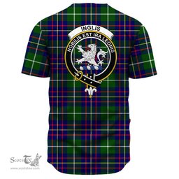 Scottish Inglis Modern Clan Tartan Baseball Jersey - Crest Classic Scottish Plaid Tartan Plaid