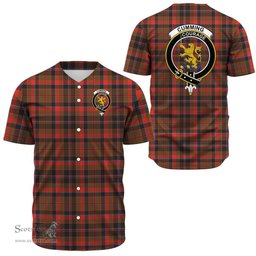 Scottish Cumming Hunting Weathered Clan Tartan Baseball Jersey - Crest Classic Scottish Plaid Tartan Plaid
