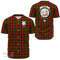 Scottish Skene Modern Clan Tartan Baseball Jersey - Crest Classic Scottish Plaid Tartan Plaid