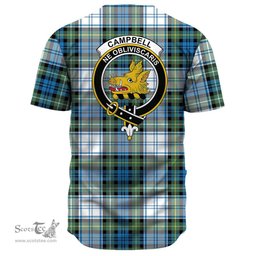 Scottish Campbell Dress Clan Tartan Baseball Jersey - Crest Classic Scottish Plaid Tartan Plaid