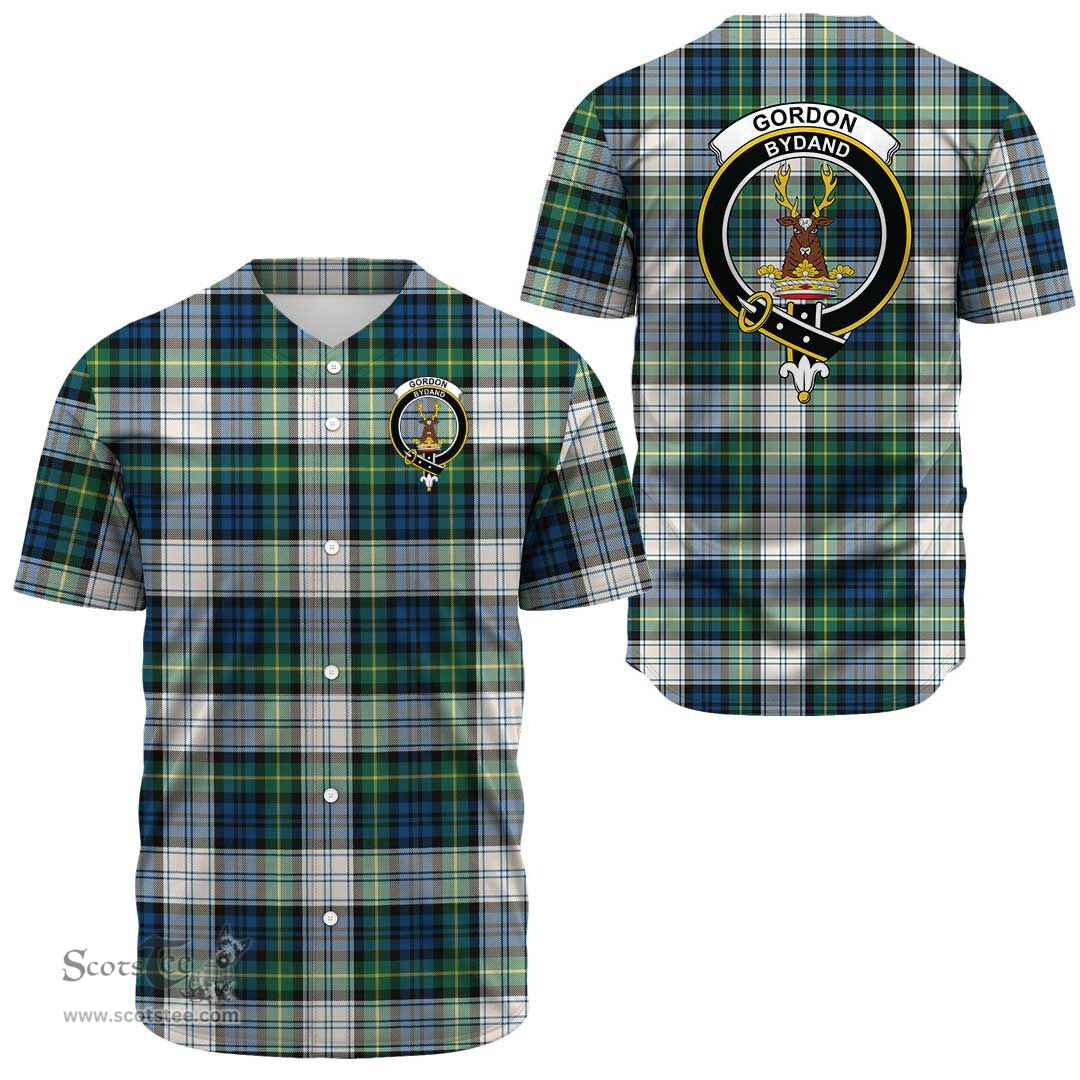 Scottish Gordon Dress Ancient Clan Tartan Baseball Jersey - Crest Classic Scottish Plaid Tartan Plaid