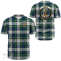 Scottish Gordon Dress Ancient Clan Tartan Baseball Jersey - Crest Classic Scottish Plaid Tartan Plaid