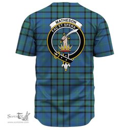 Scottish Matheson Hunting Ancient Clan Tartan Baseball Jersey - Crest Classic Scottish Plaid Tartan Plaid
