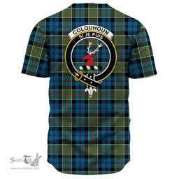 Scottish Colquhoun Ancient Clan Tartan Baseball Jersey - Crest Classic Scottish Plaid Tartan Plaid