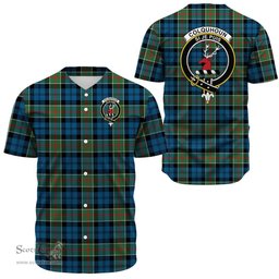 Scottish Colquhoun Ancient Clan Tartan Baseball Jersey - Crest Classic Scottish Plaid Tartan Plaid