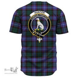 Scottish Hunter Modern Clan Tartan Baseball Jersey - Crest Classic Scottish Plaid Tartan Plaid