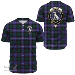 Scottish Hunter Modern Clan Tartan Baseball Jersey - Crest Classic Scottish Plaid Tartan Plaid
