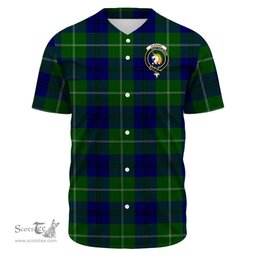 Scottish Oliphant Modern Clan Tartan Baseball Jersey - Crest Classic Scottish Plaid Tartan Plaid