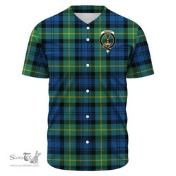 Scottish Gordon Ancient Clan Tartan Baseball Jersey - Crest Classic Scottish Plaid Tartan Plaid