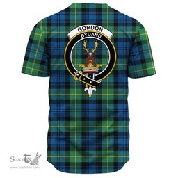 Scottish Gordon Ancient Clan Tartan Baseball Jersey - Crest Classic Scottish Plaid Tartan Plaid