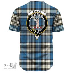 Scottish Napier Ancient Clan Tartan Baseball Jersey - Crest Classic Scottish Plaid Tartan Plaid