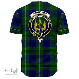 Scottish Johnston Modern Clan Tartan Baseball Jersey - Crest Classic Scottish Plaid Tartan Plaid
