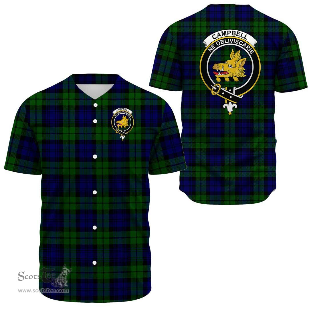 Scottish Campbell Modern Clan Tartan Baseball Jersey - Crest Classic Scottish Plaid Tartan Plaid
