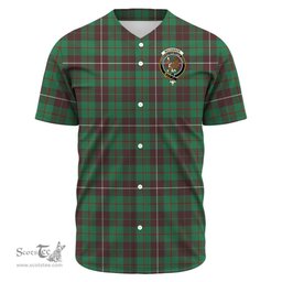 Scottish MacKinnon Hunting Ancient Clan Tartan Baseball Jersey - Crest Classic Scottish Plaid Tartan Plaid
