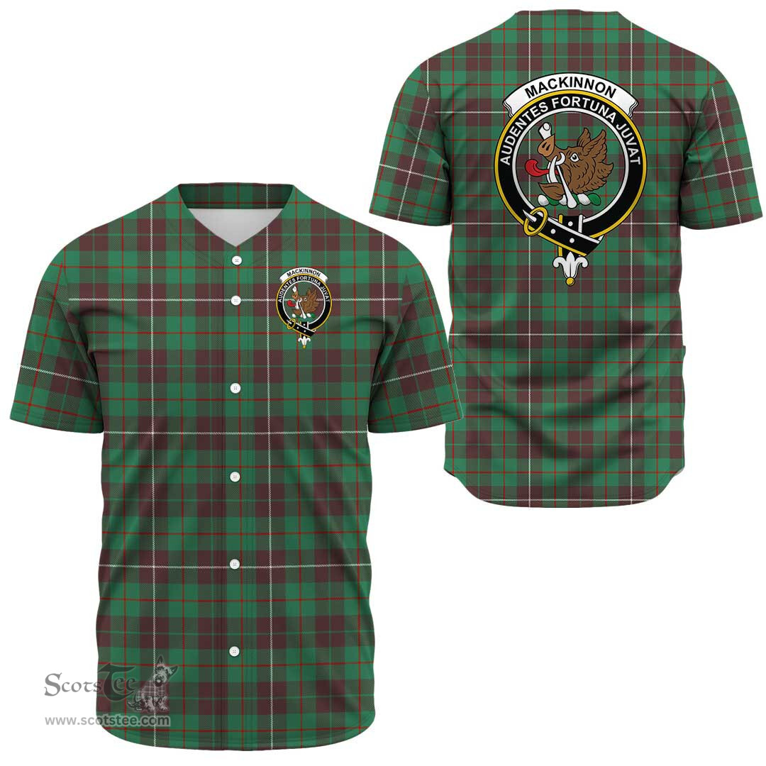 Scottish MacKinnon Hunting Ancient Clan Tartan Baseball Jersey - Crest Classic Scottish Plaid Tartan Plaid