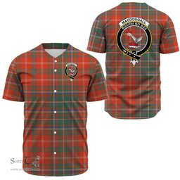 Scottish MacDougall Ancient Clan Tartan Baseball Jersey - Crest Classic Scottish Plaid Tartan Plaid